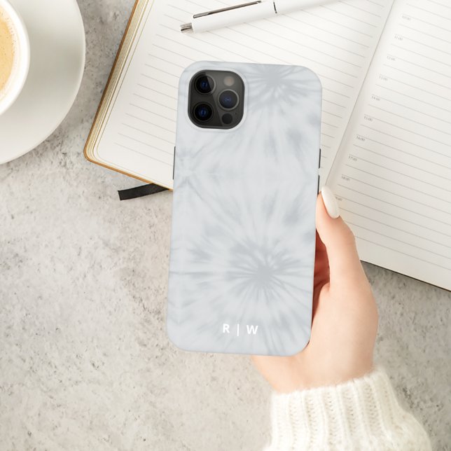 Gefärbte Krawatte | Modernes Minimalistisch-Grau-M Case-Mate iPhone Hülle (Von Creator hochgeladen)