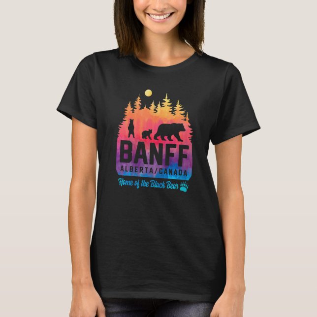 Gefärbte Krawatte Mother Bear und Cubs Banff Natio T-Shirt (Vorderseite)