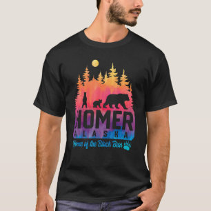 Gefärbte Krawatte Mother Bear und Cubs Homer Alask T-Shirt