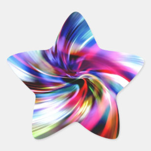 Gefärbte Krawatte Multicolor Rainbow Elektronische Stern-Aufkleber
