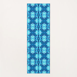Gefärbte Krawatte Muster in Indigo und Eisblau Yogamatte