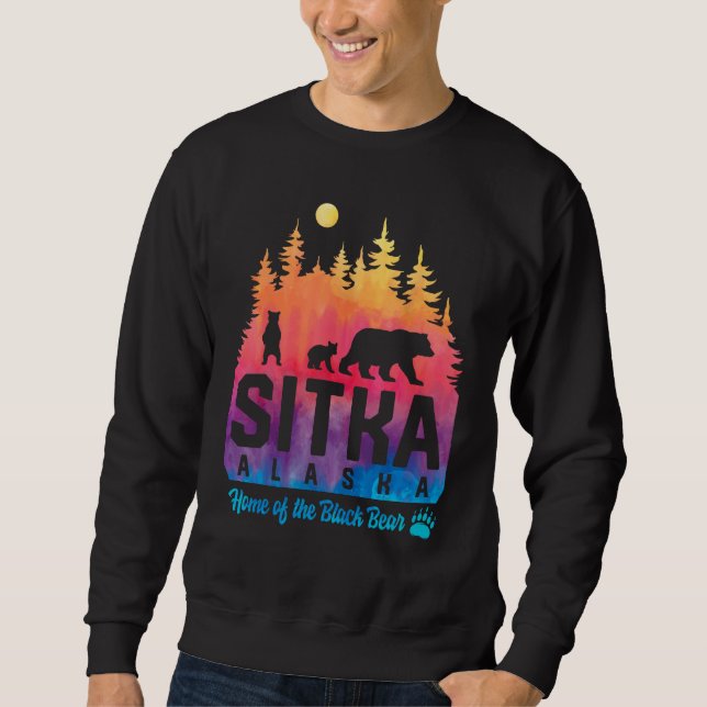 Gefärbte Krawatte Mutterbär und Cubs Sitka Alaska Sweatshirt (Vorderseite)