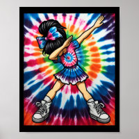 Gefärbte Krawatte Niedlich Dabbing Cheerleader Dan