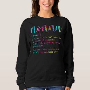 Gefärbte Krawatte Nonna definiert Best Nonna Ever  Sweatshirt