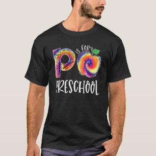 Gefärbte Krawatte P ist für Lehrkräfte im Vorschul T-Shirt