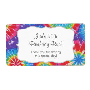 Gefärbte Krawatte Party Wasser Flasche Gefallen - 