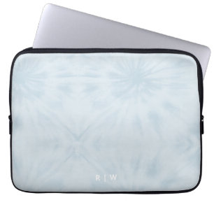 Gefärbte Krawatte Pastel Blue Modern Stylish Mon Laptopschutzhülle