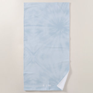 Gefärbte Krawatte   Pastel Blue Modern Stylish Mon Strandtuch