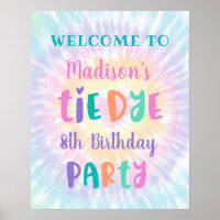 Gefärbte Krawatte Pastel Rainbow Boho Geburtstag W