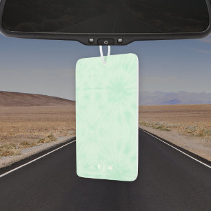 Gefärbte Krawatte Pastell Minze Green Monogram Autolufterfrischer