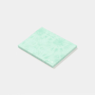 Gefärbte Krawatte   Pastell Minze Green Monogram Post-it Klebezettel