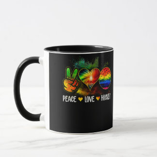 Gefärbte Krawatte Peace Liebe Hockey Hockey Lover  Tasse