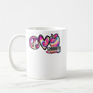 Gefärbte Krawatte Peace Liebe Kindergarten Erster  Kaffeetasse