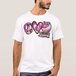 Gefärbte Krawatte Peace Liebe Kindergarten Erster T-Shirt