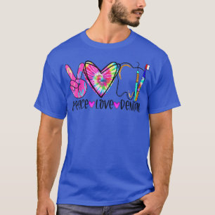 Gefärbte Krawatte Peace Liebe Zahnärztliche Dent T-Shirt