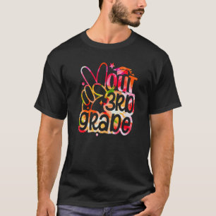 Gefärbte Krawatte Peace Out 3. Klasse Abschluss le T-Shirt