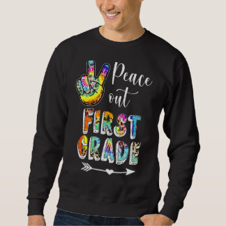 Gefärbte Krawatte Peace Out Erster Glückwunsch Let Sweatshirt