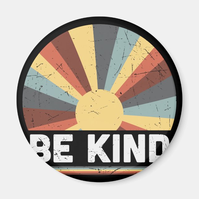 Gefärbte Krawatte Peace Symbol Hippie Be Kind Magnet (Vorne)