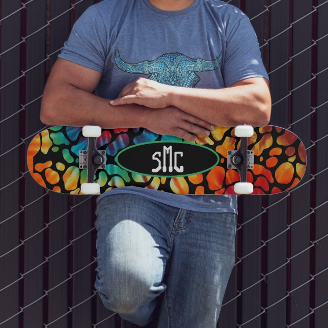 Gefärbte Krawatte Pebble Monogram Skateboard (Außenbereich 3)