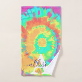 Gefärbte Krawatte personalisiert Badhandtuch Set