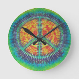 Gefärbte Krawatte PhatDyes Runde Wanduhr