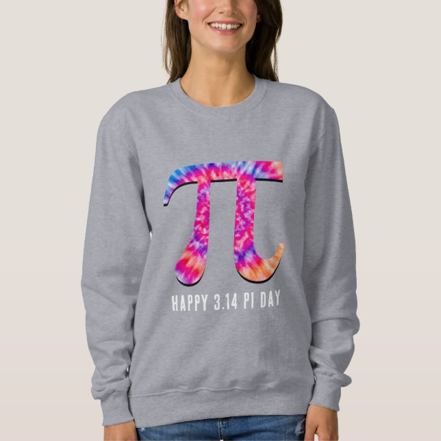 Gefärbte Krawatte Pi Day Sweatshirt (Vorderseite)