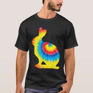 Gefärbte Krawatte Pika Rainbow Print Rock Rabbit H T-Shirt
