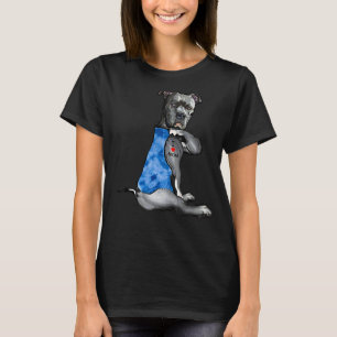 Gefärbte Krawatte Pitbull I Liebe Mama Pitbull Tat T-Shirt