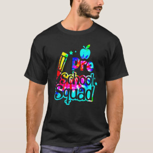 Gefärbte Krawatte Preschool Squad Zurück zu Schull T-Shirt