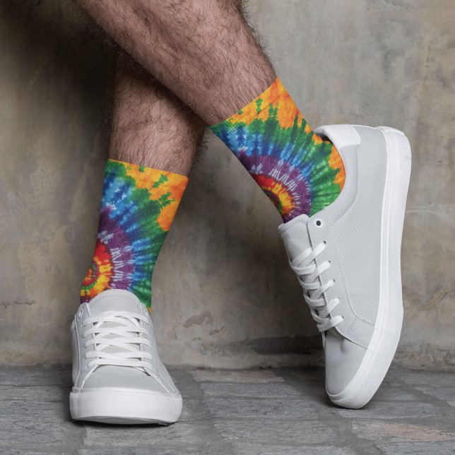 Gefärbte Krawatte Psychedelisches Muster Socken (Von Creator hochgeladen)