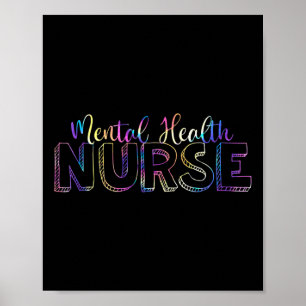 Gefärbte Krawatte Psychiatrische Krankenschwester Poster