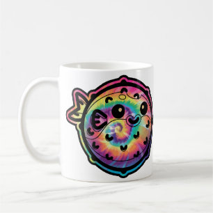 Gefärbte Krawatte Puffer Fisch Kaffeetasse