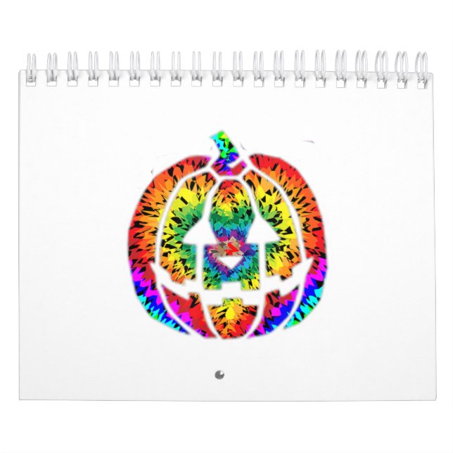 Gefärbte Krawatte Pumpkin Hippie 70er Retro Vintag Kalender (Titelbild)