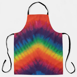 gefärbte Krawatte Rainbow Colors Schürze
