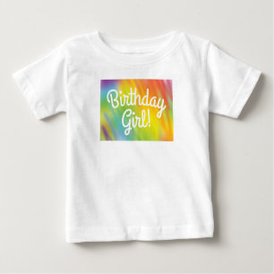 Gefärbte Krawatte Rainbow Geburtstagsparty Kinder  Baby T-shirt