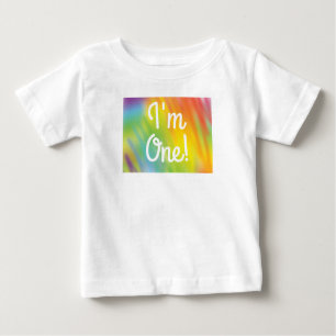 Gefärbte Krawatte Rainbow Geburtstagsparty Kinder Baby T-shirt