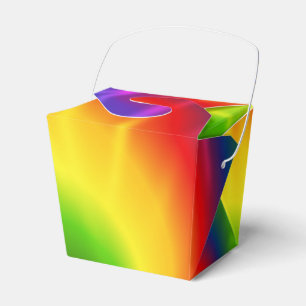 Gefärbte Krawatte Rainbow Geschenkschachtel