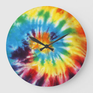 GEFÄRBTE KRAWATTE RAINBOW GROßE WANDUHR