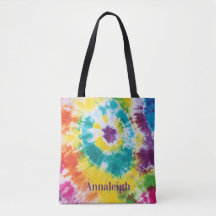 Gefärbte Krawatte Rainbow Individuelle Name