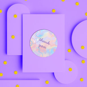 Gefärbte Krawatte Rainbow Runder Aufkleber