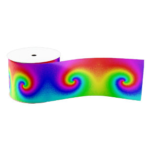 Gefärbte Krawatte Rainbow Swirl Hippie Boho Chic Ripsband