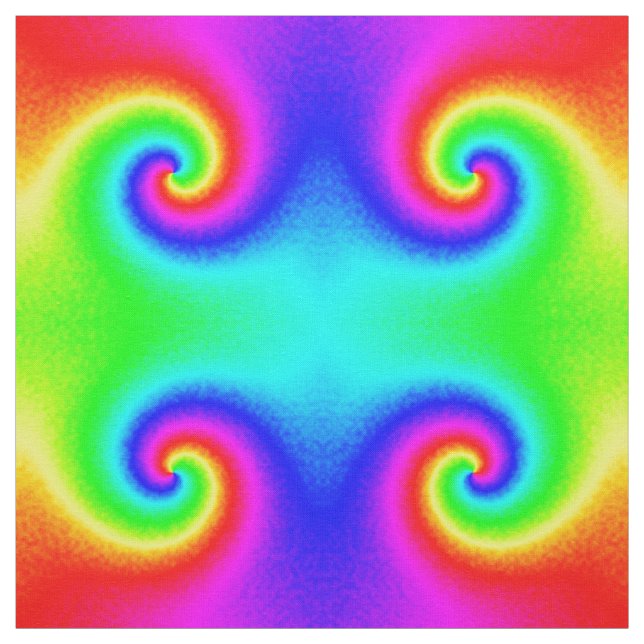 Gefärbte Krawatte Rainbow Swirl Hippie Boho Chic Stoff (Muster)