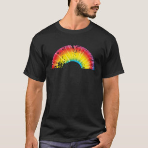 Gefärbte Krawatte Rainbow Vintag Retro 80er Jahre T-Shirt
