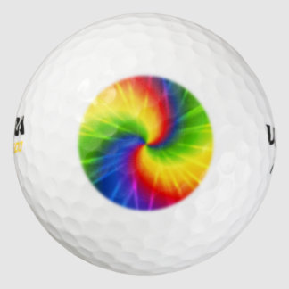 Gefärbte Krawatte-Regenbogenmuster Golfball