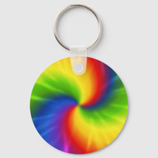 Gefärbte Krawatte-Regenbogenmuster Schlüsselanhänger