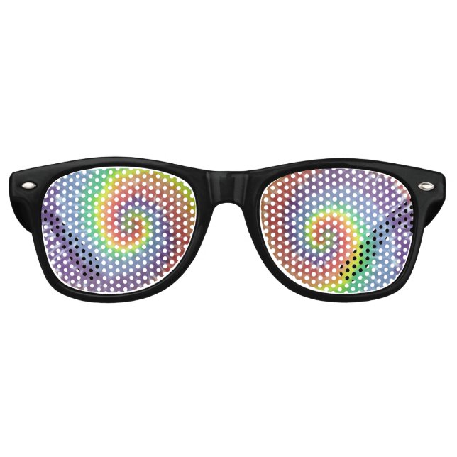 gefärbte Krawatte Regenbogensonnenbrille Partybrille (Vorderseite)