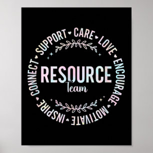 Gefärbte Krawatte-Ressourcen-Team Spezielle Bildun Poster