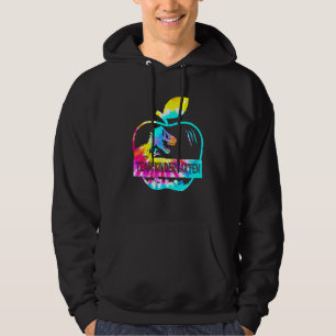 Gefärbte Krawatte Rex Dinosaur zurück zum Schultea Hoodie