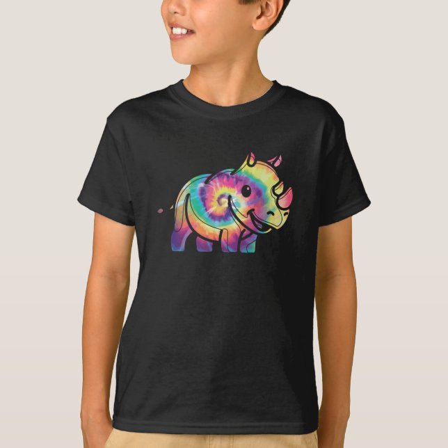 Gefärbte Krawatte - Rhino T-Shirt (Vorderseite)