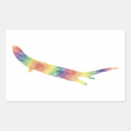 Gefärbte Krawatte River Otter Sticker